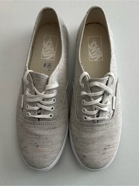 Vans Authentic Low Pro Speckled/Confetti Jersey Gray Sneakers Women’s 8.5 NWOB